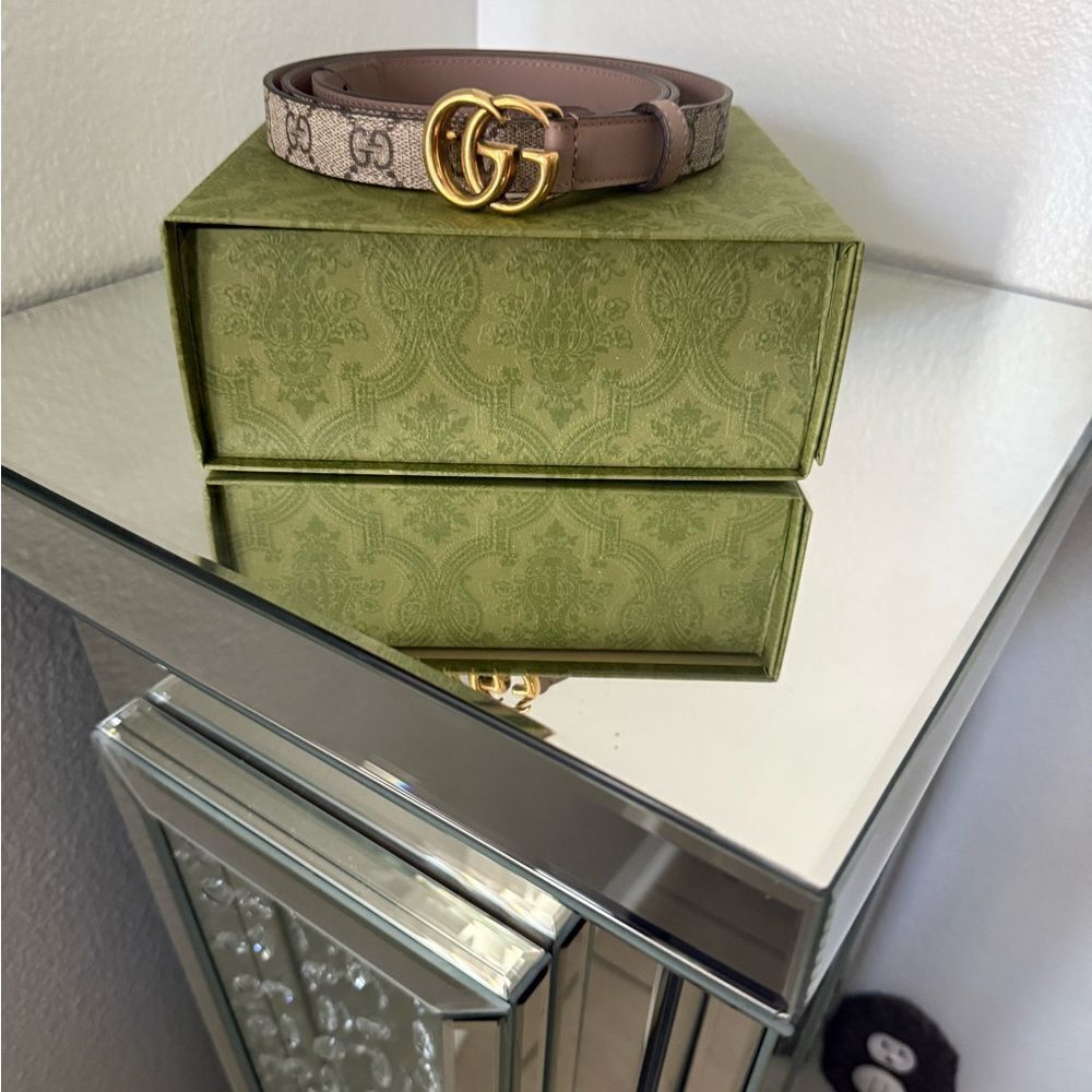 Brand new with box Gucci Beige and Gold Women's Belt